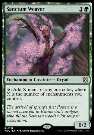 (131) Magic The Gathering Commander: Wilds of Eldraine Single: Sanctum Weaver Rare