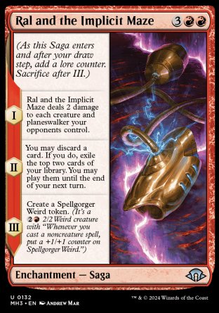 (132) Magic The Gathering Modern Horizons 3 Single: Ral and the Implicit Maze Holo Uncommon