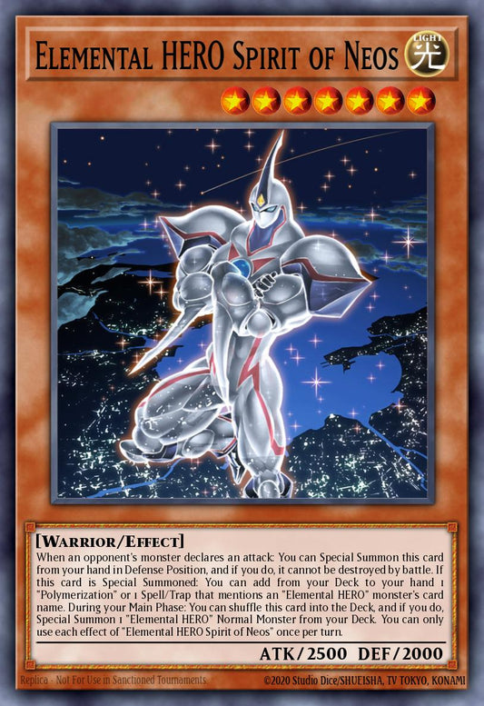 (268) YuGiOh TCG MP25: 2025 Mega-Pack Tin Single: Elemental HERO Spirit of Neos  Ultra Rare