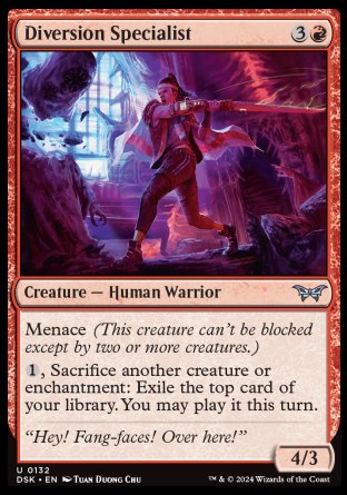 (132) Magic The Gathering Duskmourn: House of Horror Single: Diversion Specialist Holo Uncommon