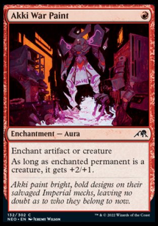 (132) Magic The Gathering Kamigawa: Neon Dynasty Single: Akki War Paint Common