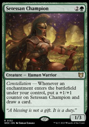 (132) Magic The Gathering Commander: Wilds of Eldraine Single: Setessan Champion Rare