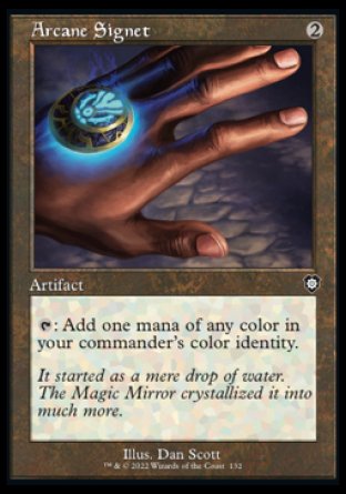 (132) Magic The Gathering Commander: The Brothers' War Single: Arcane Signet Holo Common