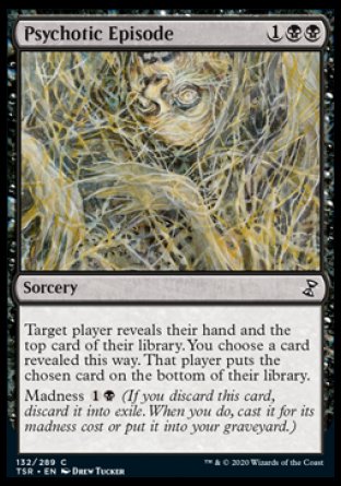 (132/289) Magic The Gathering Time Spiral Remastered Single: Psychotic Episode Holo Common