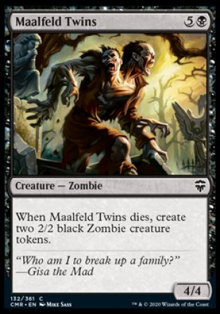 (132/361) Magic The Gathering Commander Legends Single: Maalfeld Twins Holo Common