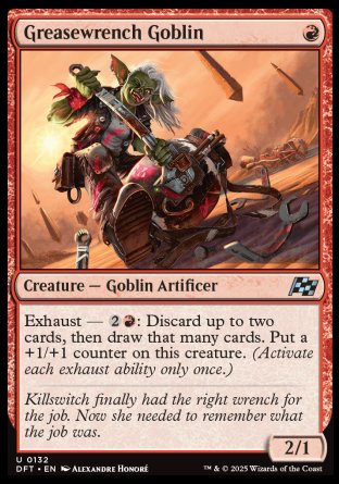 (132) Magic The Gathering Aetherdrift Single: Greasewrench Goblin Holo Uncommon