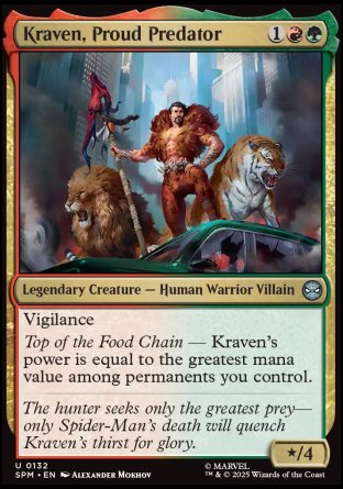 (132) Magic The Gathering Magic: The Gathering | Marvel's Spider-Man Single: Kraven, Proud Predator Uncommon