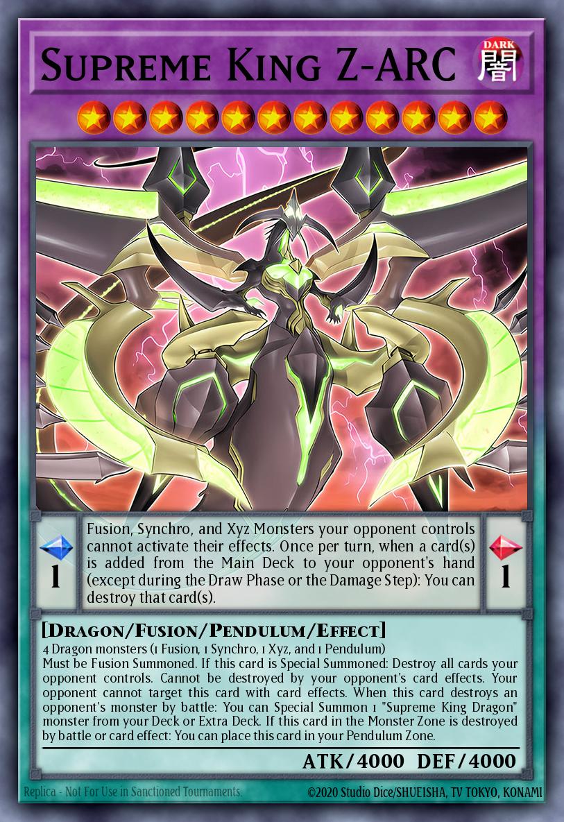 (284) YuGiOh TCG RA04: Quarter Century Stampede Single: Supreme King Z-ARC (V.1 - Platinum Secret Rare) Platinum Secret Rare