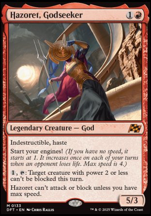 (133) Magic The Gathering Aetherdrift Single: Hazoret, Godseeker Mythic