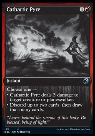 (133) Magic The Gathering Innistrad: Double Feature Single: Cathartic Pyre Uncommon