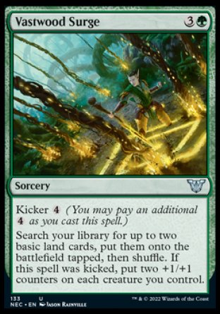 (133) Magic The Gathering Commander: Kamigawa: Neon Dynasty Single: Vastwood Surge Uncommon