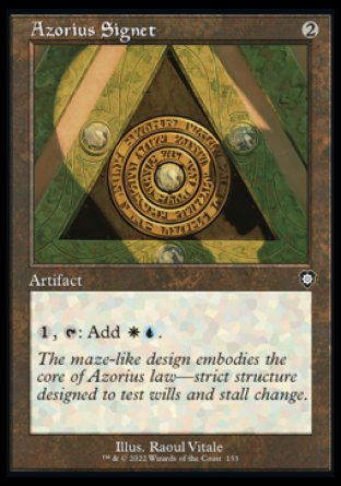 (133) Magic The Gathering Commander: The Brothers' War Single: Azorius Signet Common