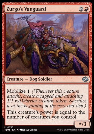 (133) Magic The Gathering Tarkir: Dragonstorm Single: Zurgo's Vanguard Holo Uncommon