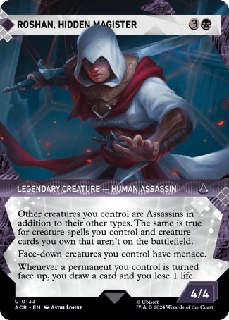 (133) Magic The Gathering Universes Beyond: Assassin's Creed: Extras Single: Roshan, Hidden Magister (V.1) Uncommon