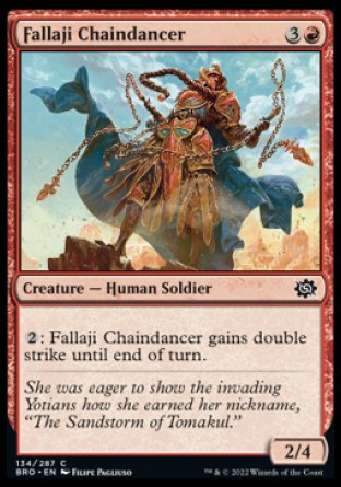 (134) Magic The Gathering The Brothers' War Single: Fallaji Chaindancer Holo Common