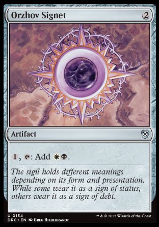 (134) Magic The Gathering Commander: Aetherdrift Single: Orzhov Signet Uncommon