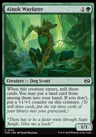 (134) Magic The Gathering Tarkir: Dragonstorm Single: Ainok Wayfarer Holo Common