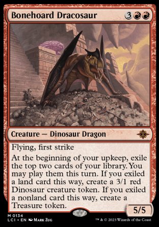 (134) Magic The Gathering The Lost Caverns of Ixalan Single: Bonehoard Dracosaur Holo Mythic