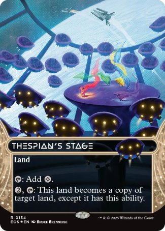 (134) Magic The Gathering Stellar Sights Single: Thespian's Stage (V.3) Holo Rare