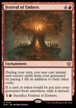 (134) Magic The Gathering Bloomburrow Single: Festival of Embers  Rare