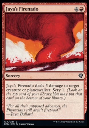 (134) Magic The Gathering Dominaria United Single: Jaya's Firenado Holo Common
