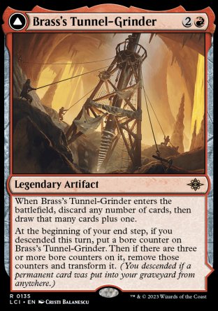 (135) Magic The Gathering The Lost Caverns of Ixalan Single: Brass's Tunnel-Grinder // Tecutlan, the Searing Rift Rare