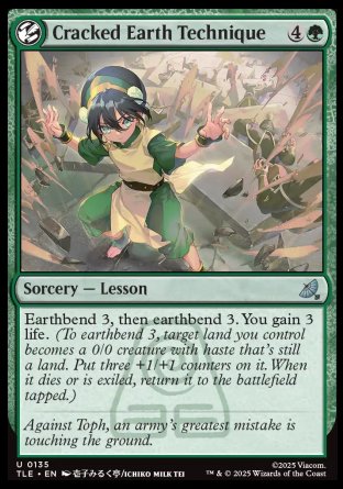 (135) Magic The Gathering Magic: The Gathering | Avatar: The Last Airbender: Eternal Single: Cracked Earth Technique Uncommon