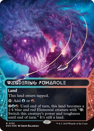 (135) Magic The Gathering Stellar Sights Single: Wandering Fumarole (V.3) Holo Rare
