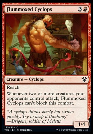 (135/254) Magic The Gathering Theros Beyond Death Single: Flummoxed Cyclops Holo Common