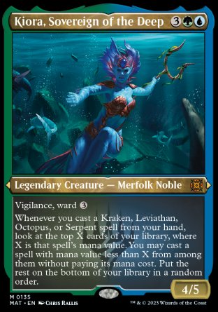 (135) Magic The Gathering March of the Machine: The Aftermath: Extras Single: Kiora, Sovereign of the Deep (V.2) Holo Mythic