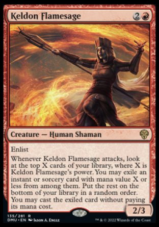 (135) Magic The Gathering Dominaria United Single: Keldon Flamesage Holo Rare