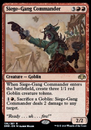 (136) Magic The Gathering Dominaria Remastered Single: Siege-Gang Commander Holo Rare