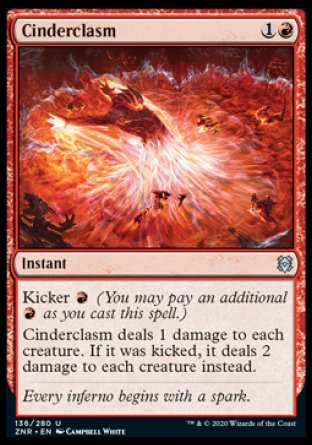 (136/280) Magic The Gathering Zendikar Rising Single: Cinderclasm Holo Uncommon