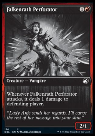 (136) Magic The Gathering Innistrad: Double Feature Single: Falkenrath Perforator Holo Common