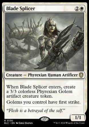 (136) Magic The Gathering Commander: Bloomburrow Single: Blade Splicer Rare
