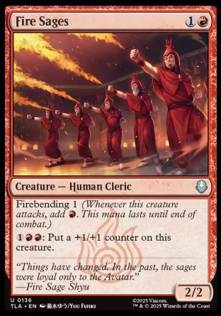(136) Magic The Gathering Magic: The Gathering | Avatar: The Last Airbender Single: Fire Sages Holo Uncommon
