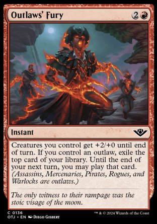 (136) Magic The Gathering Outlaws of Thunder Junction Single: Outlaws' Fury Common