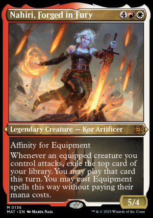(136) Magic The Gathering March of the Machine: The Aftermath: Extras Single: Nahiri, Forged in Fury (V.2) Holo Mythic