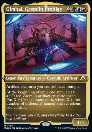 (136) Magic The Gathering Commander: March of the Machine: Extras Single: Gimbal, Gremlin Prodigy (V.2) Mythic