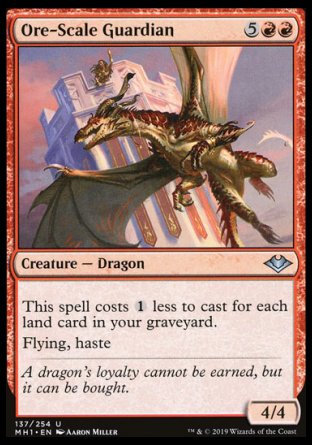 (137/254) Magic The Gathering Modern Horizons Single: Ore-Scale Guardian Holo Uncommon