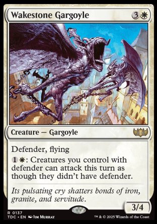(137) Magic The Gathering Commander: Tarkir: Dragonstorm Single: Wakestone Gargoyle Rare