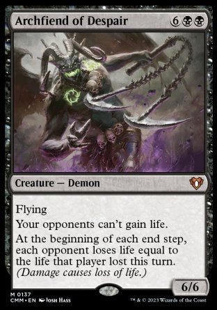 (137) Magic The Gathering Commander Masters Single: Archfiend of Despair Mythic