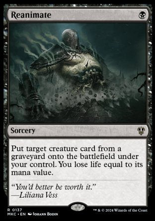 (137) Magic The Gathering Commander: Murders at Karlov Manor Single: Reanimate Rare