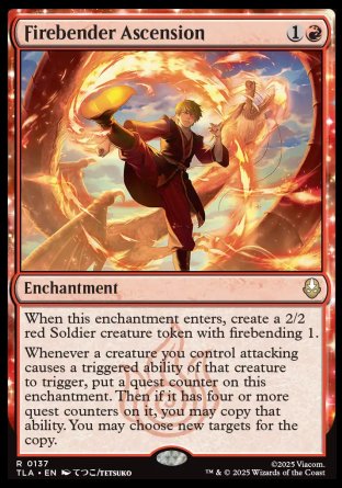 (137) Magic The Gathering Magic: The Gathering | Avatar: The Last Airbender: Promos Single: Firebender Ascension Holo Rare
