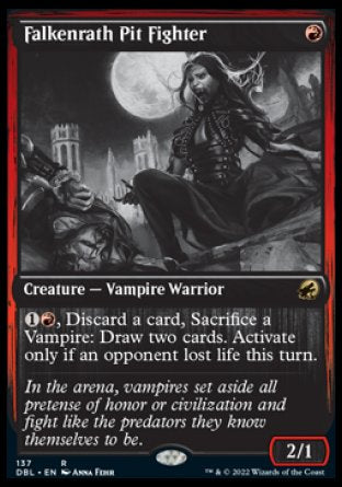 (137) Magic The Gathering Innistrad: Double Feature Single: Falkenrath Pit Fighter Holo Rare