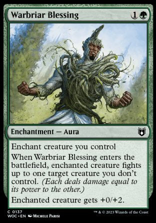 (137) Magic The Gathering Commander: Wilds of Eldraine Single: Warbriar Blessing Common