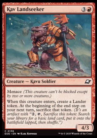 (138) Magic The Gathering Edge of Eternities Single: Kav Landseeker Holo Common