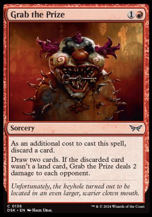 (138) Magic The Gathering Duskmourn: House of Horror Single: Grab the Prize Common