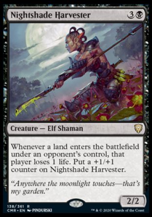 (138/361) Magic The Gathering Commander Legends Single: Nightshade Harvester Holo Rare