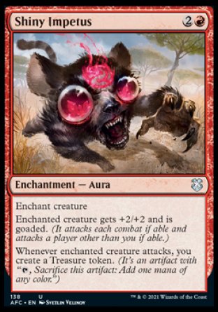 (138) Magic The Gathering Commander: Adventures in the Forgotten Realms Single: Shiny Impetus Uncommon